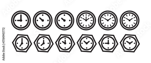 Modern Vector Stopwatch Icons, Simple Flat Design Time Symbol Set, vector illustration eps 10.


