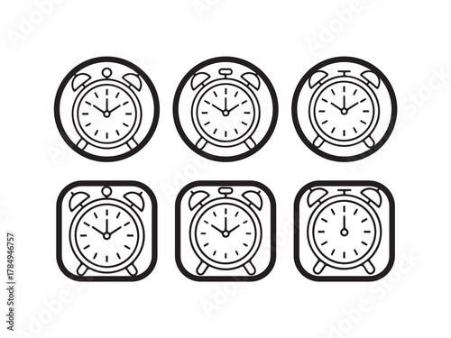 Time and Stopwatch Icon Bundle, Clean Monochrome Vector Symbol Collection, vector illustration eps 10.