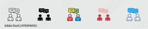 Communication Multiple Style Icon