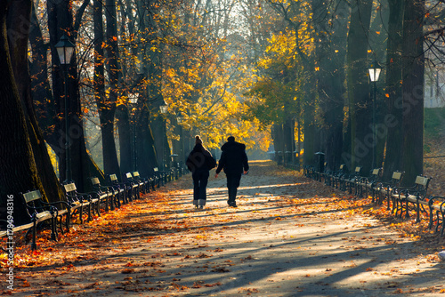 Kraków, jesień na Plantach
