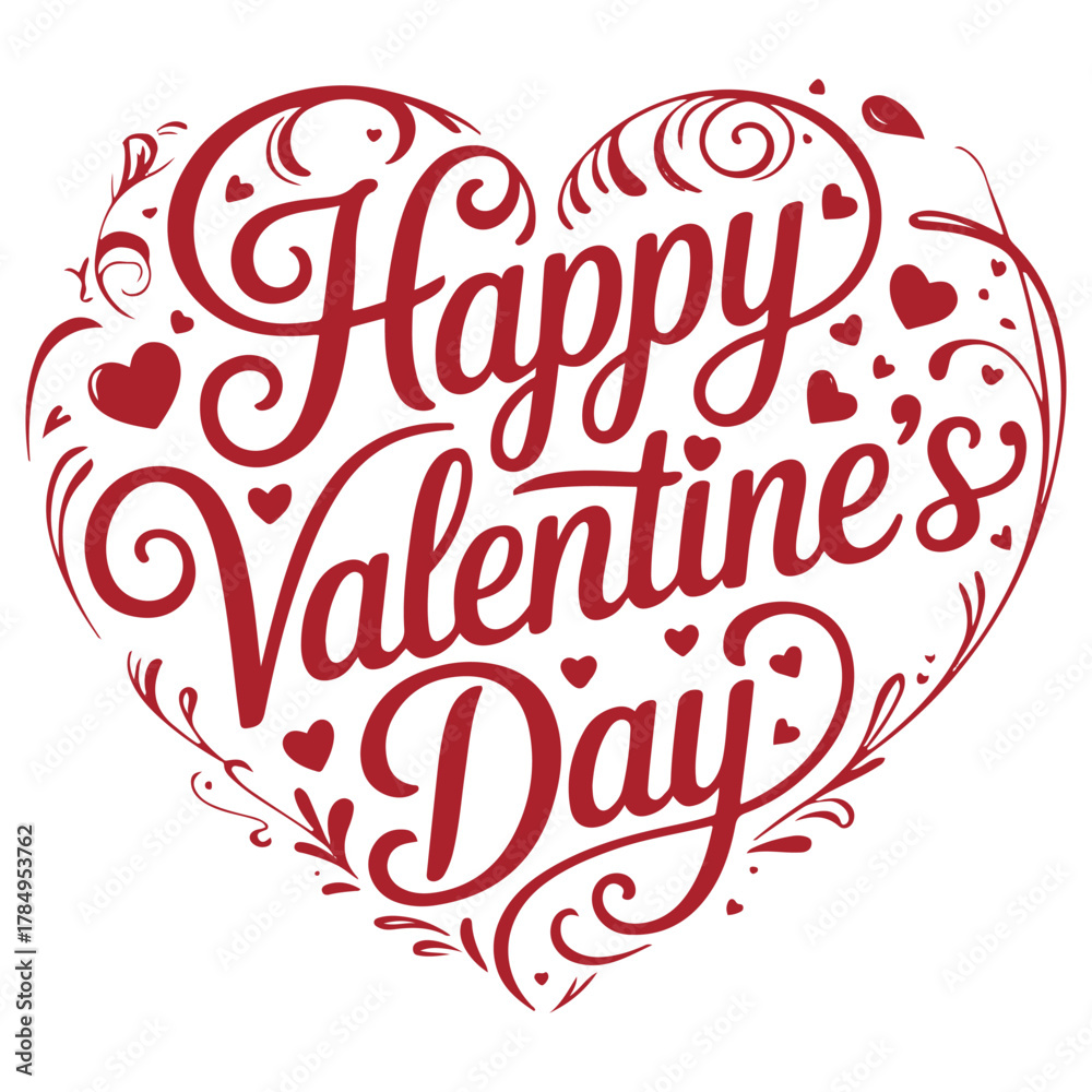 Obraz premium Happy Valentine's Day t-shirt design.