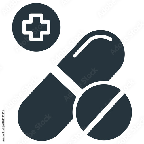 Placebo Pill Glyph Icon