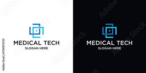 medical tech logo concep