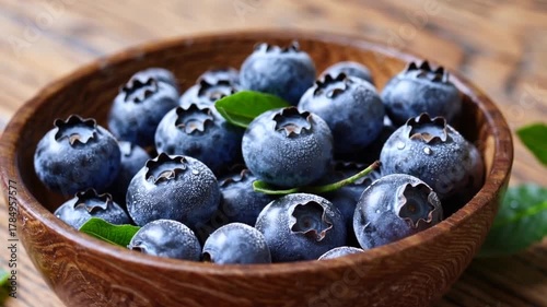 Wallpaper Mural A plate of fresh blueberries isolated close-up, organic food Torontodigital.ca