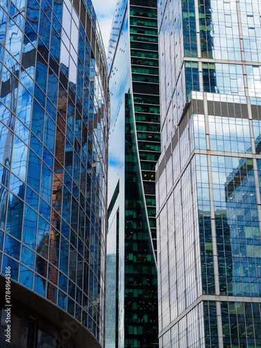 skyscrapers in the city, lines