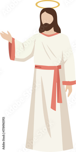 Cartoon design of jesus christ blessing for all,vector illustration, jesus stretched out his hand