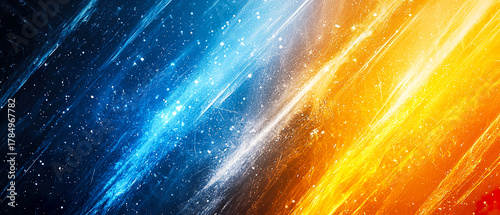 Wallpaper Mural  Abstract background of orange and blue light streaks with cracked ice texture. Concept of energy, dynamic motion, technology, sports design, and hockey theme. Torontodigital.ca