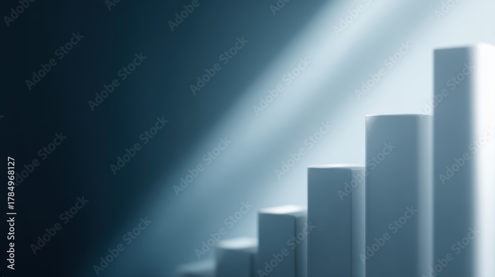 Fototapeta premium New Year 2026 business growth chart with development, challenges, opportunities, and success strategy visualization