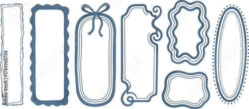 Collection of Decorative Hand-Drawn Borders and Frames with Unique Artistic Flourishes