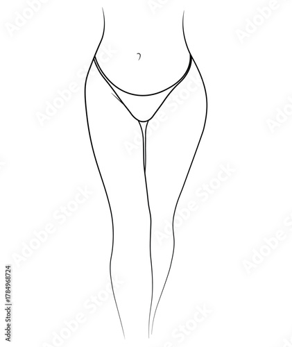 woman bikini panties swimsuit belly legs