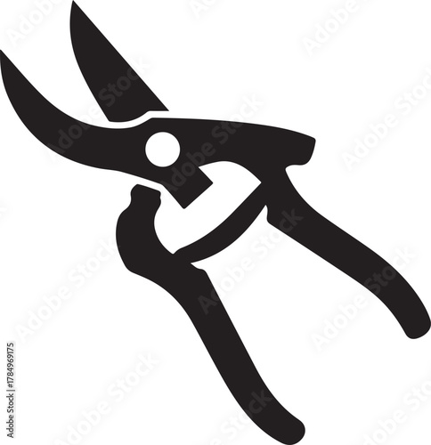 Black silhouette of a feather duster isolated on white background