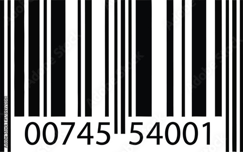 Abstract barcode pattern with numerical code