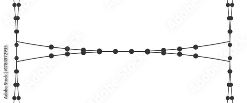 Beads and gold  Chains element design vector..