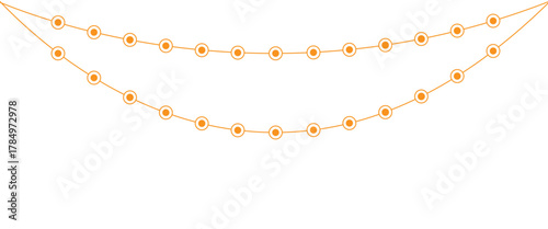 Beads and gold  Chains element design vector..