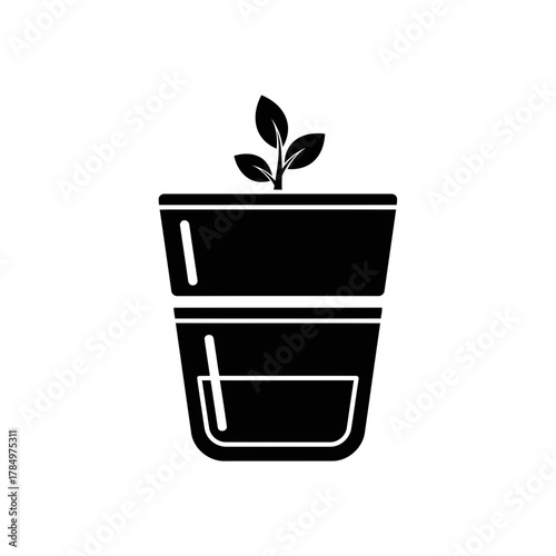 Indoor Self Watering Pot Silhouette
