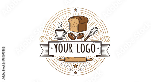 Illustration for culinary establishments like bakeries and coffee shops