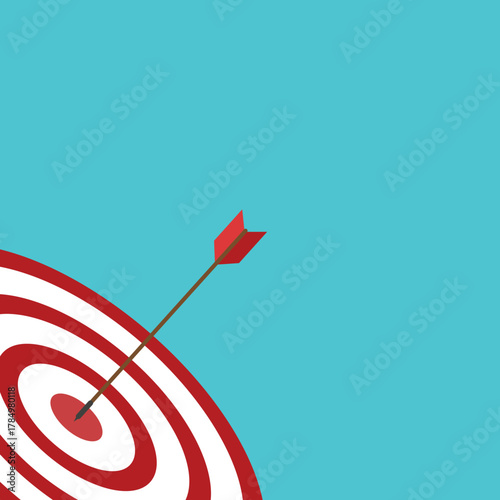 Arrow hits the target center