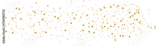 Abstract shimmering gold confetti dots festive background design