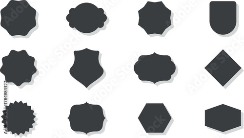 black and white shields