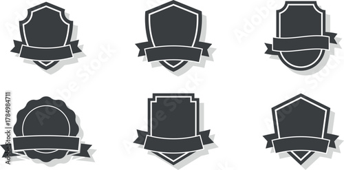 black and white shield set