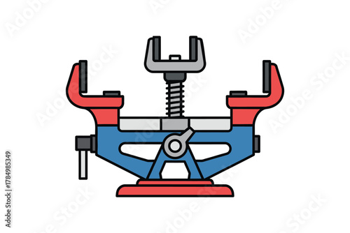 bench vice vector illustration.eps