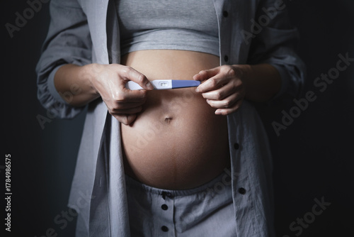 Pregnant Woman's Joy Positive Pregnancy Test Result