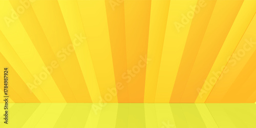 Orange and yellow gradient sunny stripes background. Abstract Yellow Background With 3d line Modern Concept. Minimal Poster