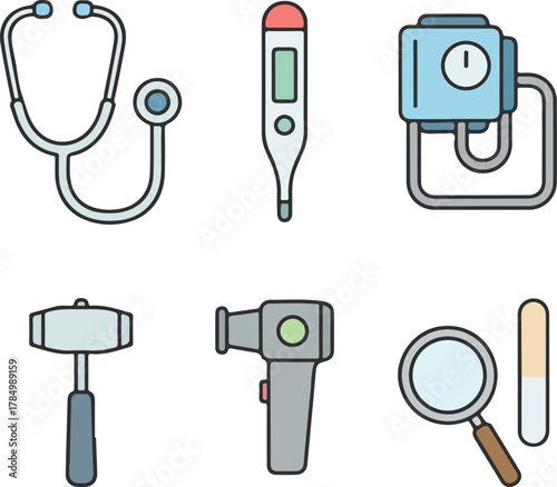 Hospital Equipment Icons Set 001