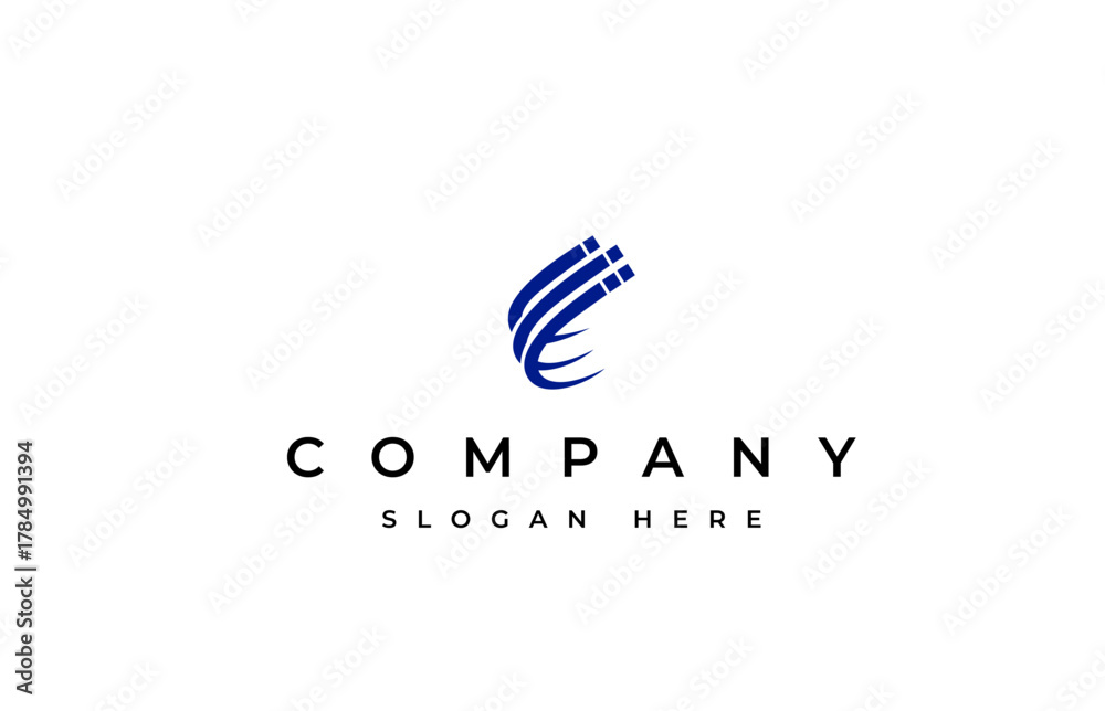 Fototapeta premium Connection Logo Business Global Technology and Network Innovation design vector template.Usable for Business Logos. Flat Vector Logo Design Template Element