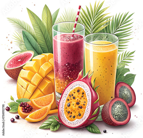 tropical fruit cocktail