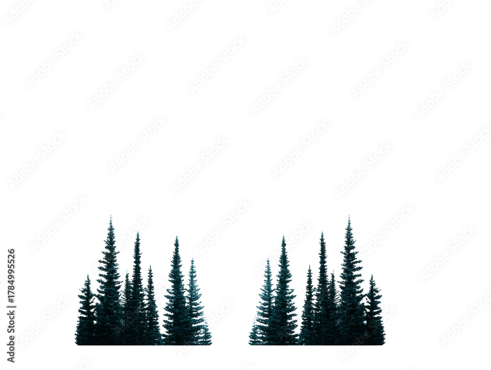 Obraz premium Snow covered pine tree winter forest cold landscape evergreen frosty tranquil nature outdoor seasonal peaceful scene with snow dusted pine trees and serene winter atmosphere