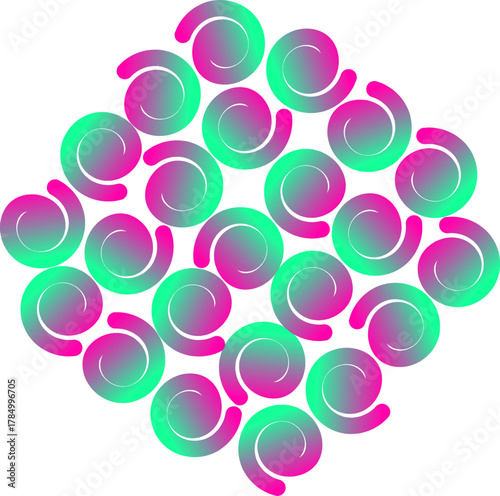 Vibrant Neon Spiral Gradient Background — Futuristic Abstract Swirl Design, Dynamic Motion Energy Vortex