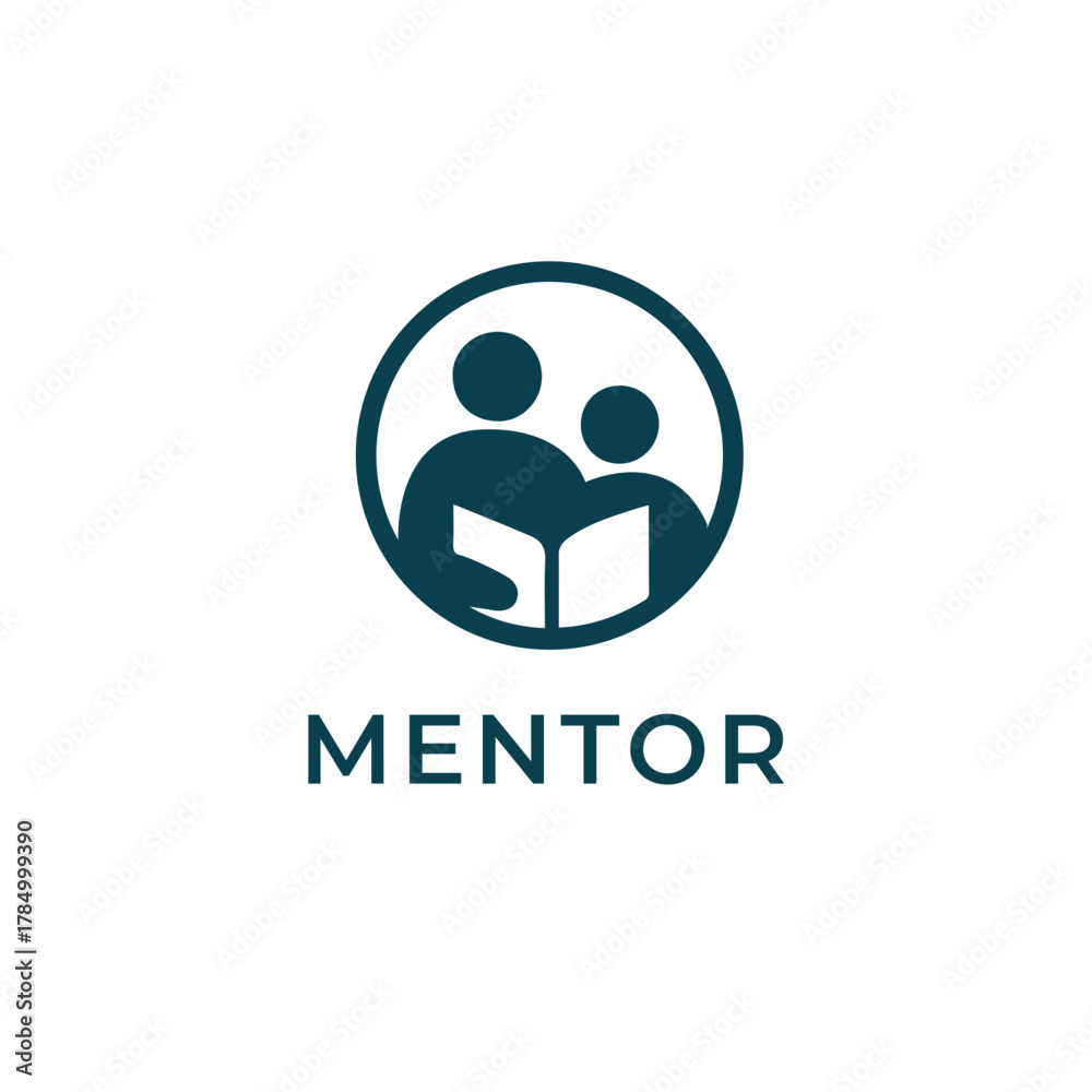 Obraz premium mentor-logo-with-human-shape