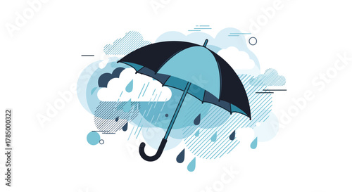 Protecting yourself from the elements with a trusty umbrella during a rainy downpour.