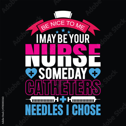 Nurse quote with medical symbols and text healthcare