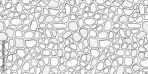 Abstract organic pattern of irregular shapes and outlines creating a modern geometric texture