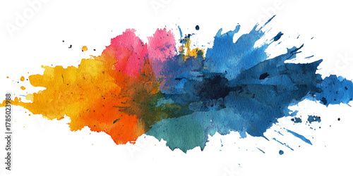 Abstract colorful fantasy watercolor background texture .splash acrylic colorful background .banner for wallpaper .watercolor wash aqua painted texture .abstract hand paint square stain backdrop .