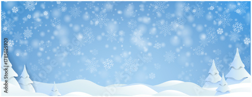 christmas background with snowflakes