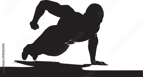 Vector silhouette illustration of people sport: dancer, runner, player, man jumping, and skateboarder