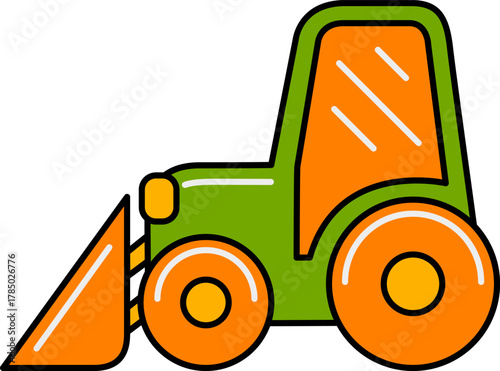 tractor for plowing rice fields