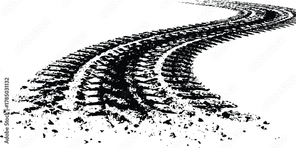 custom made wallpaper toronto digitalBlack tire tracks isolated on white background. Black tire tracks on white, grunge texture, dirt splashes, vector background,