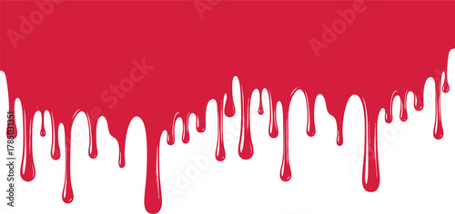 Liquid dripping shape design element vector illustration isolated on a white background