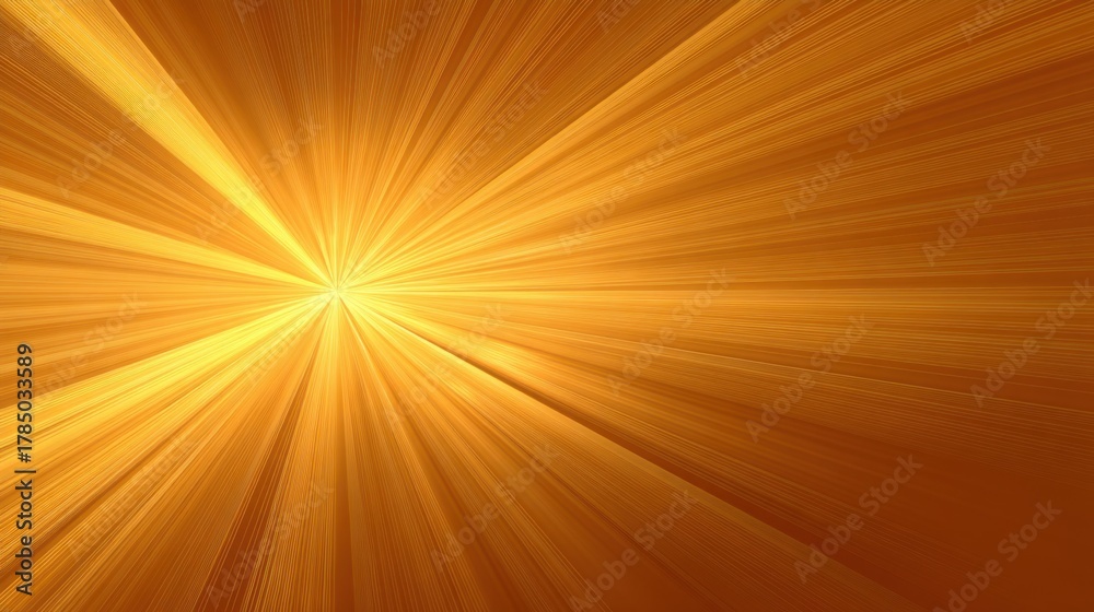 Fototapeta premium Golden light rays abstract background with radiant glow