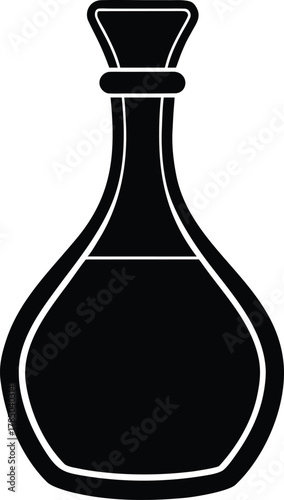 Decanter Silhouette Vector Art Illustration