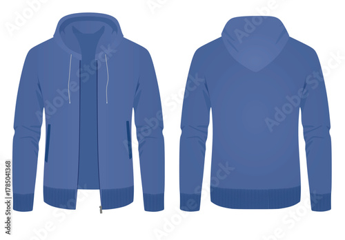 Male blue jumper. vector illustration	