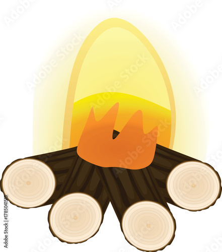 Burning fire isolated. vector illustration
