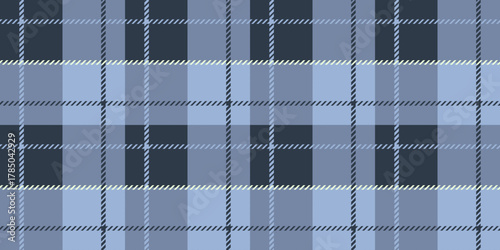 Classic plaid pattern in blue and gray cool tones