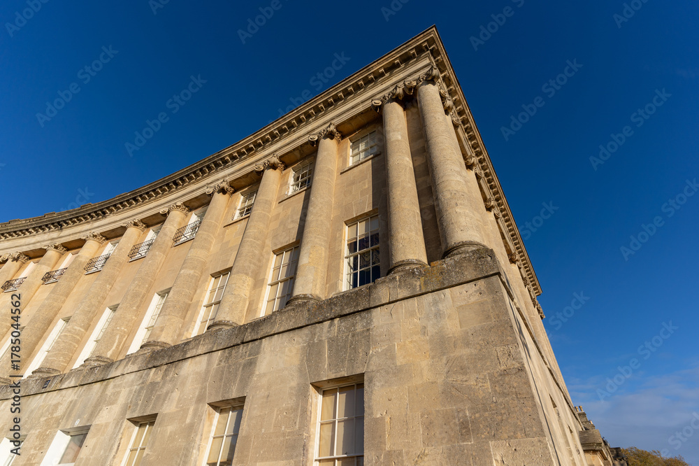 Naklejka premium Historic building under clear blue sky