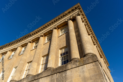 Historic building under clear blue sky