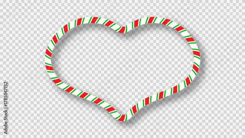 Christmas candy cane frame